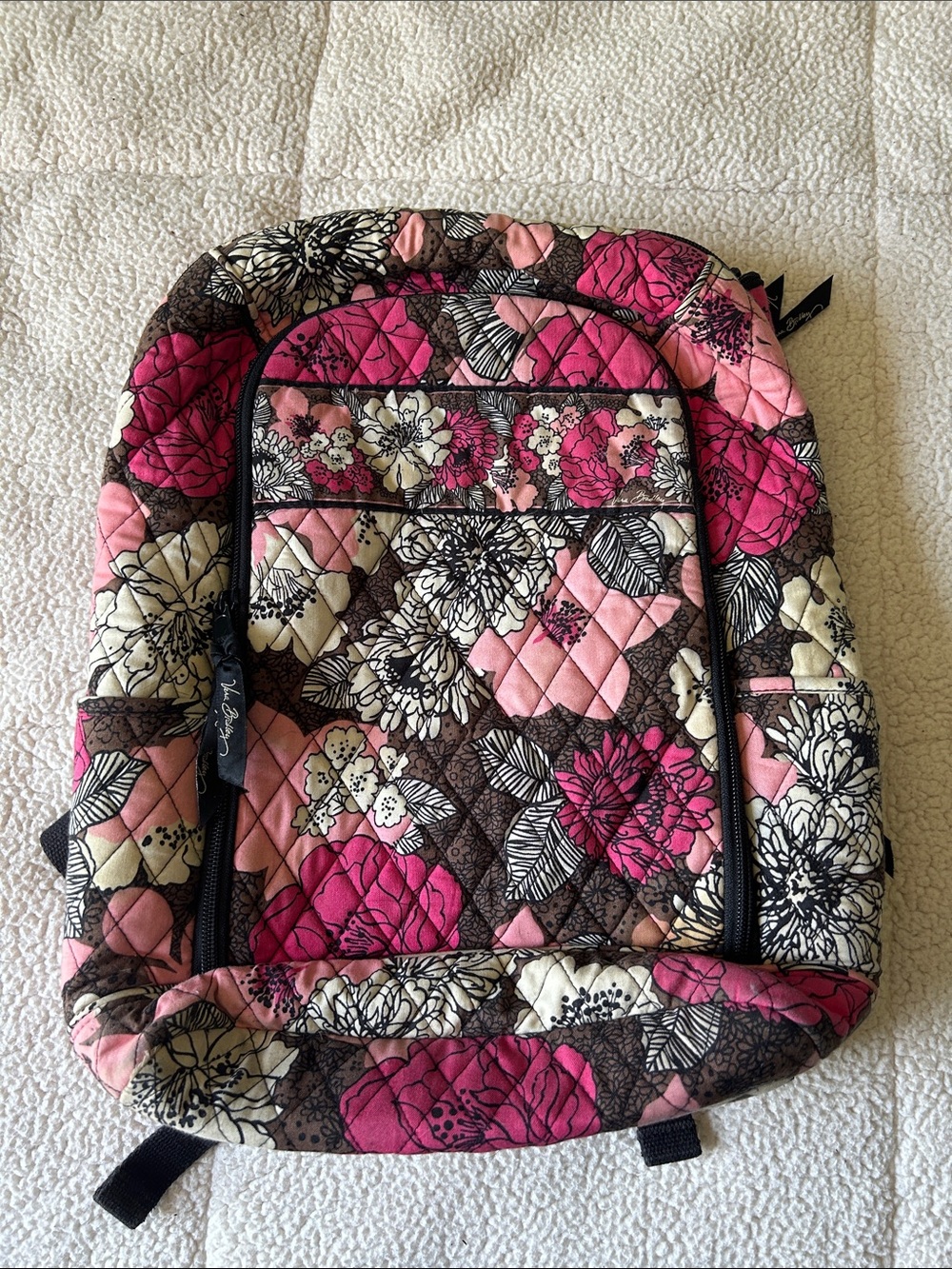 Vera Bradley Quilted Floral Backpack - Pink Multi